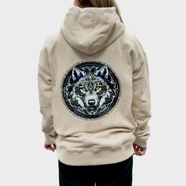 UNDTD Wolf LooseFit huppari - Sand (unisex)