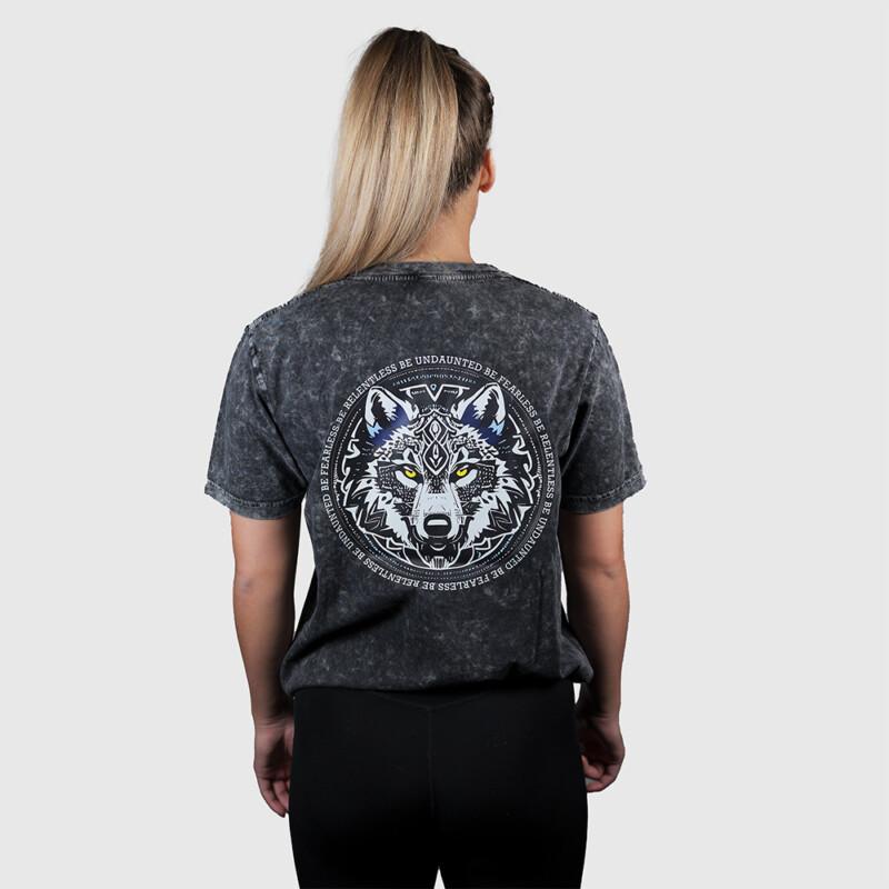 UNDAUNTED Wolf unisex t-paita - Acid Black - Image 3