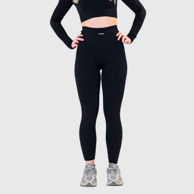 CRUSHFIT Ribbed Tights naisten trikoot - Musta - Image 4