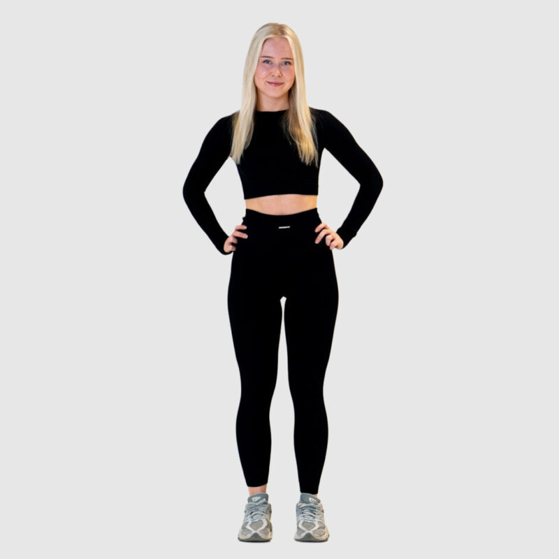 CRUSHFIT Ribbed Tights naisten trikoot - Musta - Image 7