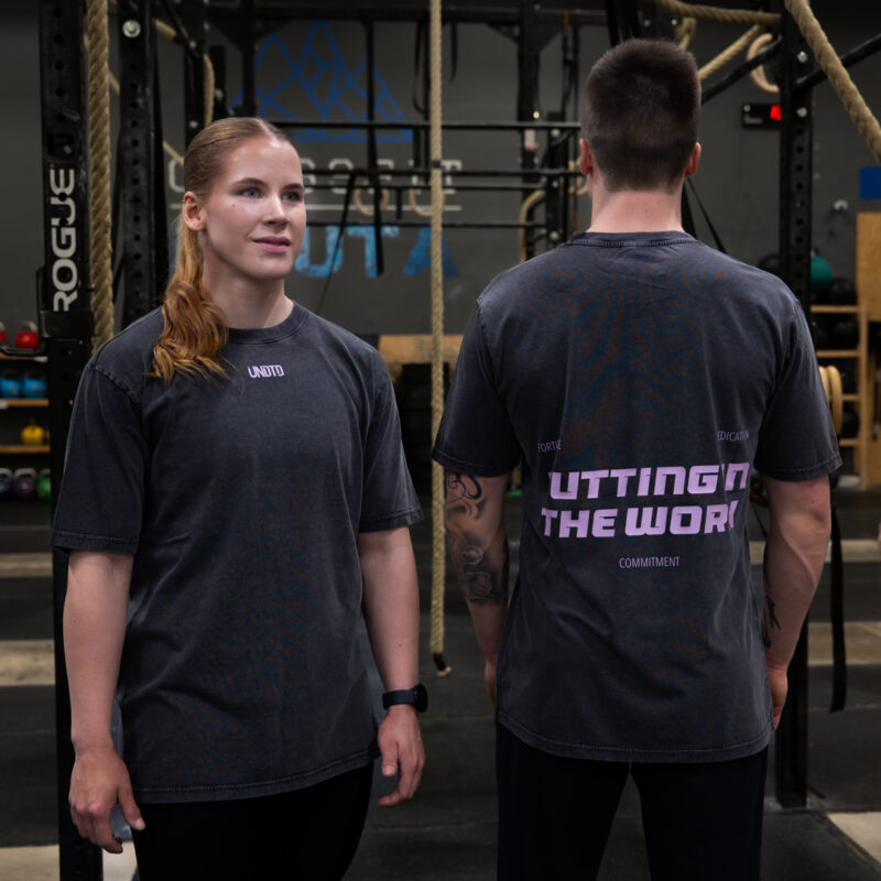 UNDTD Putting in The Work T-paita - Stone Washed Black - Image 2