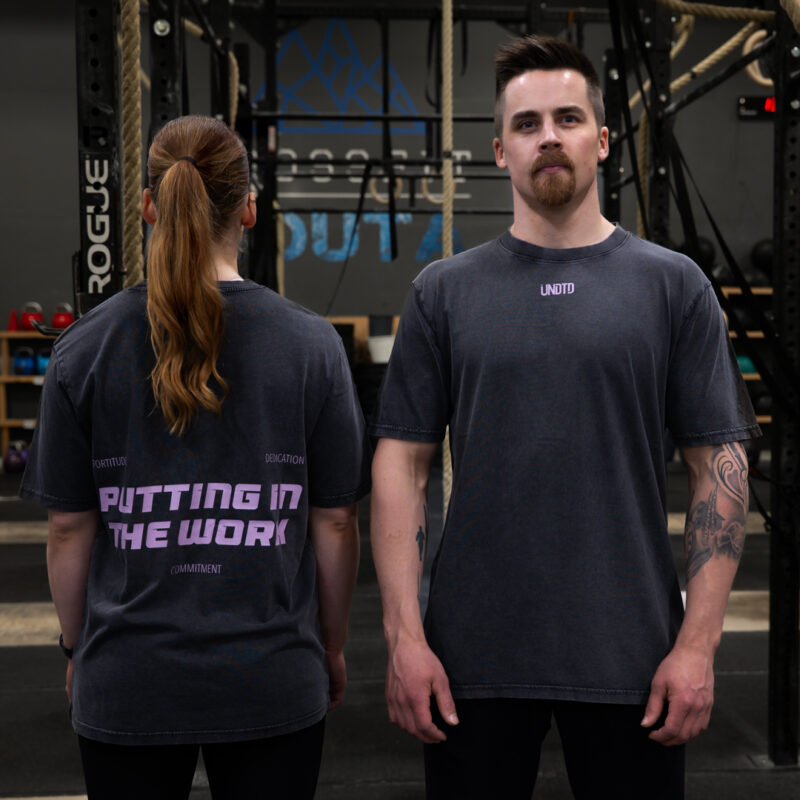 UNDTD Putting in The Work T-paita - Stone Washed Black - Image 3
