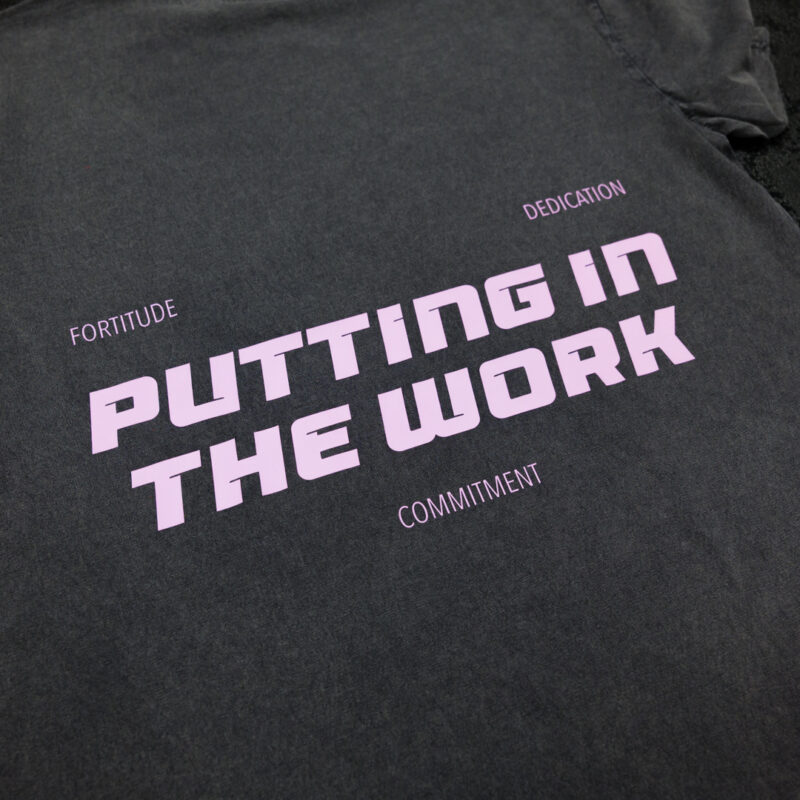 UNDTD Putting in The Work T-paita - Stone Washed Black - Image 4